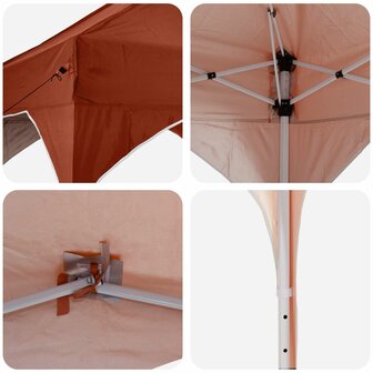 Pop-up partytent 194 x 194 x 245 cm Terracotta 9