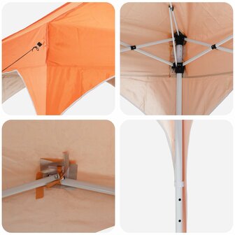 Pop-up partytent 194 x 194 x 245 cm Oranje 9