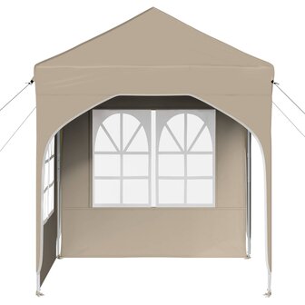 Pop-up partytent 192 x 192 x 245 cm Cr&egrave;mekleurig 6