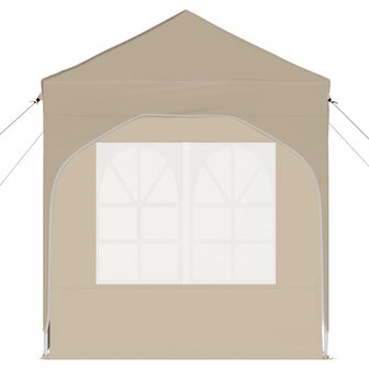 Pop-up partytent 192 x 192 x 245 cm Cr&egrave;mekleurig 7