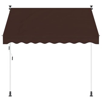 Handmatig uitschuifbare luifel Bruin 100 cm 2