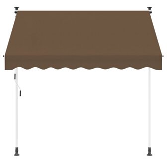 Handmatig uitschuifbare luifel Taupe 100 cm 2