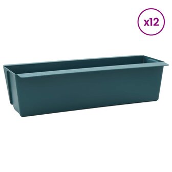 Bloembakken voor Euro-pallets 12 pcs Groen 36 x 13,5 x 9,5 cm 3