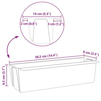 Bloembakken voor Euro-pallets 12 pcs Groen 36 x 13,5 x 9,5 cm 8