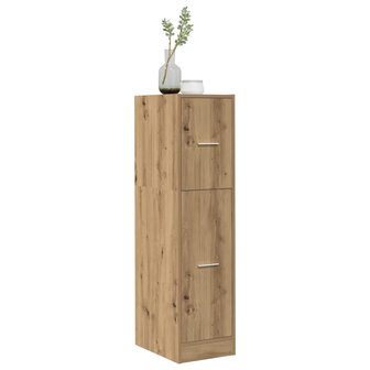 Apothekerskast 30x41x118 cm bewerkt hout artisanaal eikenkleur 5