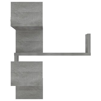 Hoekwandschap 40x40x50 cm bewerkt hout grijs sonoma eikenkleur 5