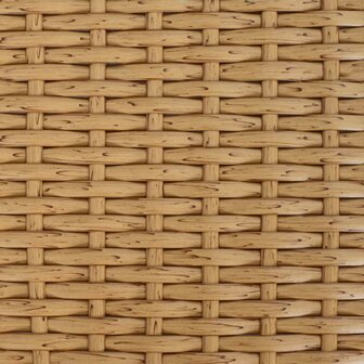 Tuintafel Naturel 55 x 55 x 37 cm PE Rattan en Glas 6