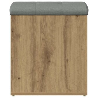Opbergbankje 42x42x45 cm bewerkt hout artisanaal eikenkleur 4