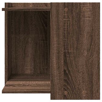 Kattenbakkast 53x53x51 cm bewerkt hout bruin eikenkleurig 4