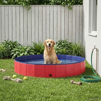 Honden zwembad Rood &Oslash;200 x 30 cm Dik PVC 1