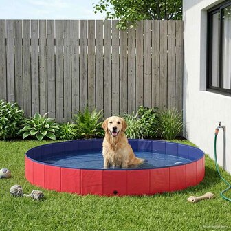 Honden zwembad Rood &Oslash;300 x 38 cm Dik PVC 1