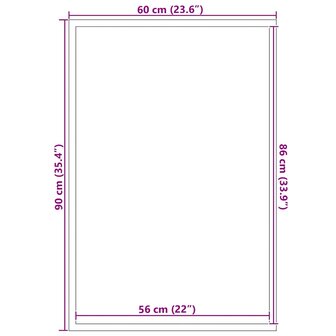 Deurmat Zwart 60 x 90 cm Polypropyleen 7