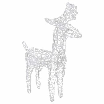 Kerstversiering rendieren en slee 160 LED&amp;apos;s 130 cm acryl 4