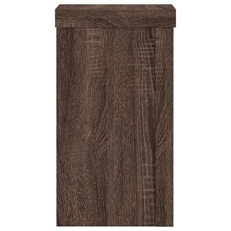 Plantenstandaards 2 st 10x10x18 cm bewerkt hout bruin eiken 4