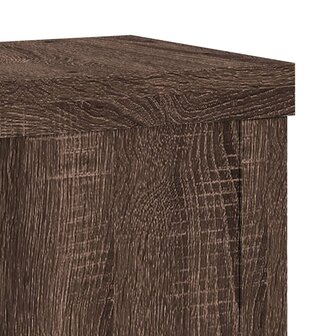 Plantenstandaards 2 st 10x10x18 cm bewerkt hout bruin eiken 7