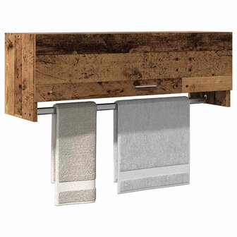 Kledingkast 100x32,5x35 cm bewerkt hout oud houtkleurig 1