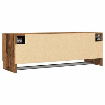Kledingkast 100x32,5x35 cm bewerkt hout oud houtkleurig 5