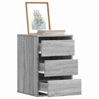 Ladekast 40x41x58 cm bewerkt hout grijs sonoma eikenkleurig 1