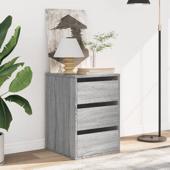 Ladekast 40x41x58 cm bewerkt hout grijs sonoma eikenkleurig 3
