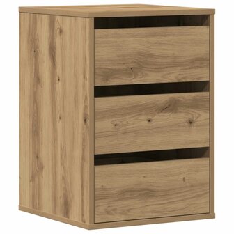 Ladekast 40x41x58 cm bewerkt hout artisanaal eikenkleurig 2