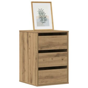 Ladekast 40x41x58 cm bewerkt hout artisanaal eikenkleurig 3