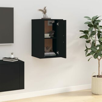 Tv-wandmeubel 40x34,5x60 cm zwart 3