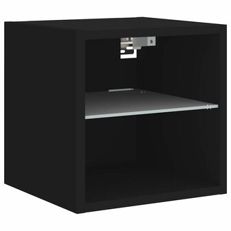 Tv-wandmeubel met LED-verlichting 30x28,5x30 cm zwart 6