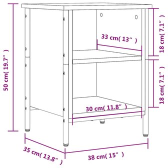Schoenenkast 38x35x50 cm bewerkt hout zwart 9
