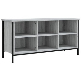 Schoenenkast 100x35x50 cm bewerkt hout grijs sonoma eikenkleur 2