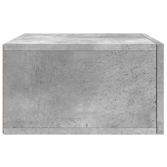 Nachtkastje wandgemonteerd 35x35x20 cm betongrijs 6