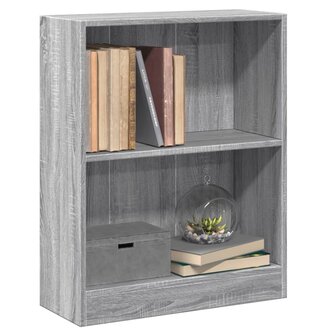 Boekenkast 60x24x76 cm bewerkt hout grijs sonoma eikenkleurig 8