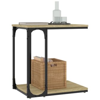 Bijzettafel 50x35x52 cm bewerkt hout sonoma eikenkleurig 6
