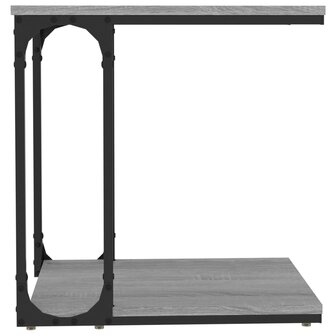 Bijzettafel 50x35x52 cm bewerkt hout grijs sonoma eikenkleur 4