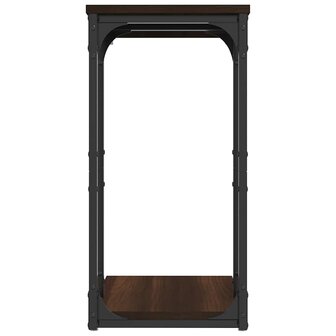 Bijzettafel 40x30x60 cm bewerkt hout bruin eikenkleur 5