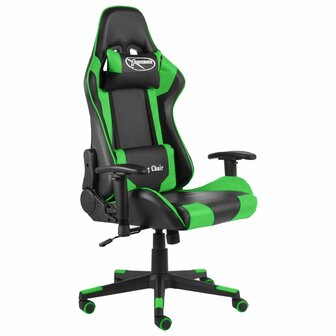 Gamestoel draaibaar PVC groen 1