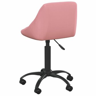 Kantoorstoel fluweel roze 4