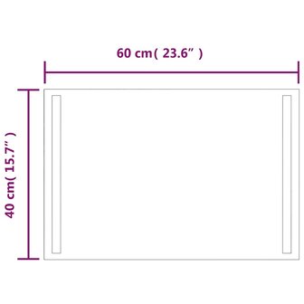 Badkamerspiegel LED 60x40 cm 5
