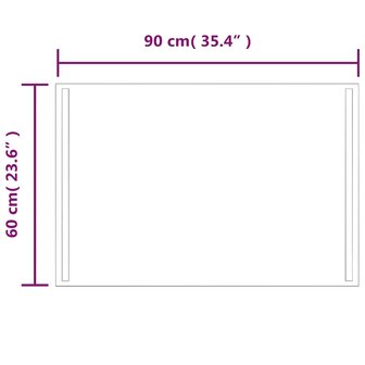 Badkamerspiegel LED 90x60 cm 5