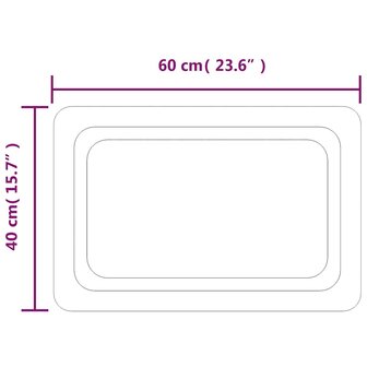 Badkamerspiegel LED 60x40 cm 5