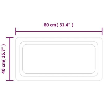 Badkamerspiegel LED 80x40 cm 5