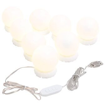 Spiegel met LED-verlichting ovaal 60x30 cm glas 9