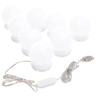 Spiegel met LED-verlichting ovaal 60x30 cm glas 10