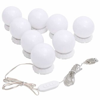 Spiegel met LED-verlichting ovaal 80x40 cm glas 10