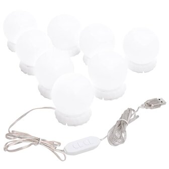 Spiegel met LED-verlichting boog 70x40 cm glas 10