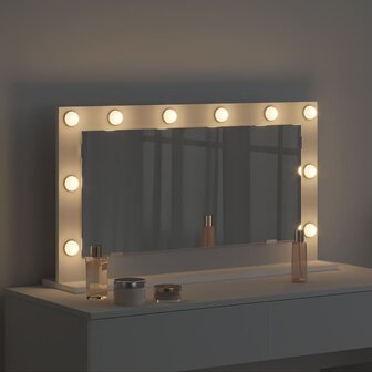 Make-up spiegel Wit 80 x 45 x 18 cm Glas en Hout met Kunststof 3