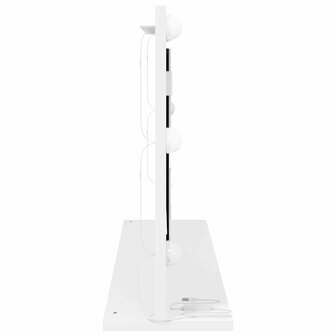Make-up spiegel Wit 80 x 45 x 18 cm Glas en Hout met Kunststof 5