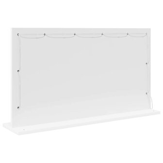 Make-up spiegel Wit 80 x 45 x 18 cm Glas en Hout met Kunststof 6