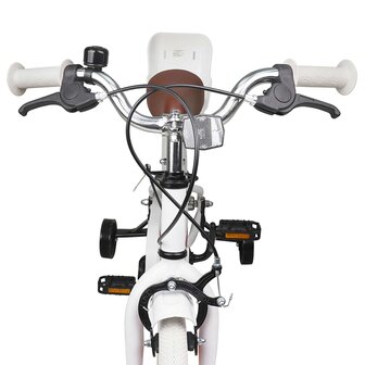 Kinderfiets 14 Inch voor 3-5 jaar oud Wit 5