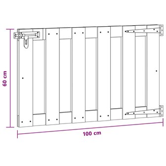Tuinpoort 100 x 60 cm WPC en Aluminium Zwart 6