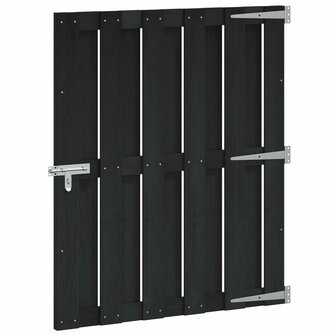 Tuinpoort 100 x 112 cm WPC en Aluminium Zwart 1